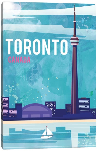 Toronto Travel Poster Canvas Art Print