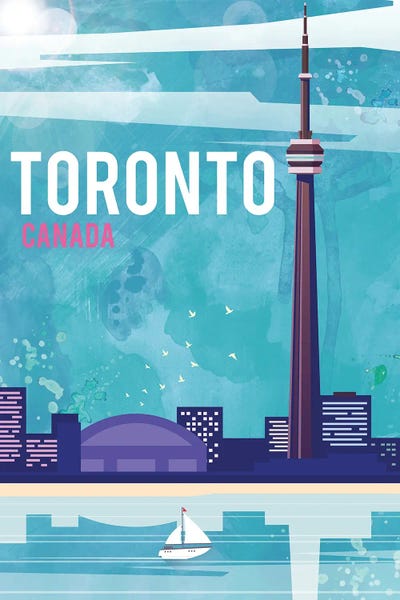 Natalie Ryan: Toronto Travel Poster by Natalie Ryan