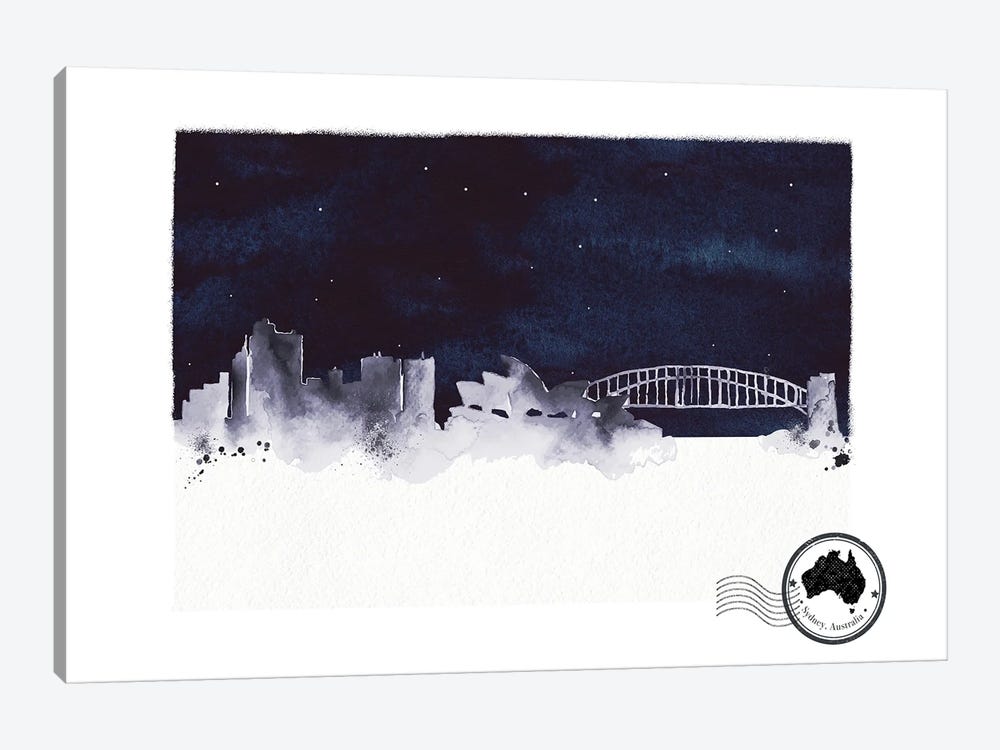 Sydney At Night Skyline by Natalie Ryan 1-piece Art Print