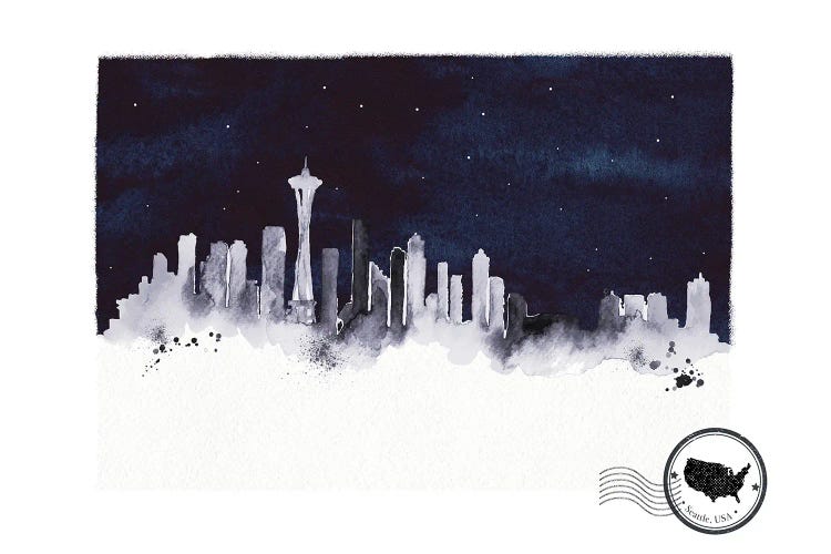 Seattle At Night Skyline
