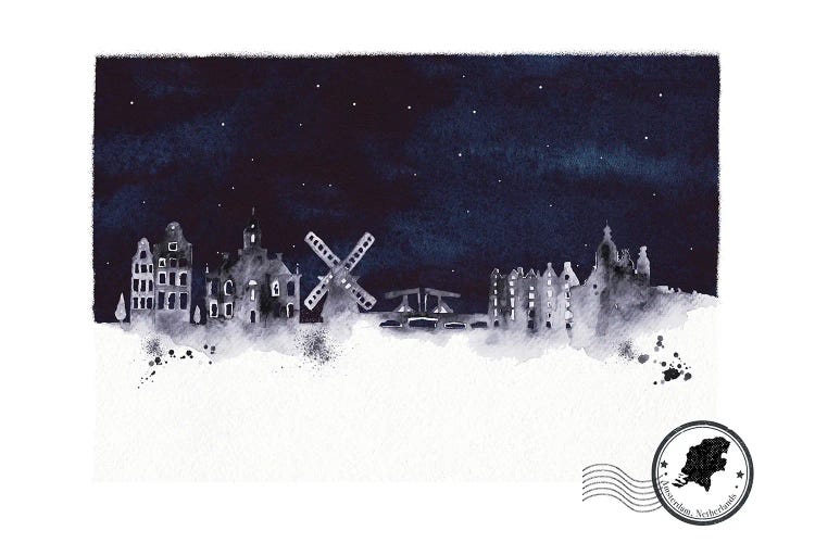 Amsterdam At Night Skyline