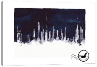 Abu Dhabi At Night Skyline Canvas Art Print - Natalie Ryan