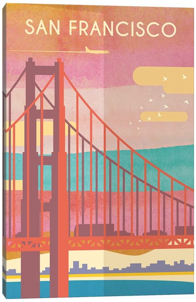 San Francisco Travel Poster Canvas Art Print - Natalie Ryan