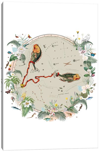 Pisces Horoscope Canvas Art Print - Natalie Ryan