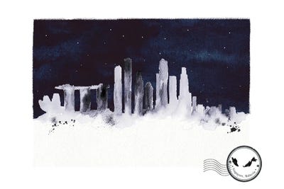 Singapore At Night Skyline by Natalie Ryan acrylic art print