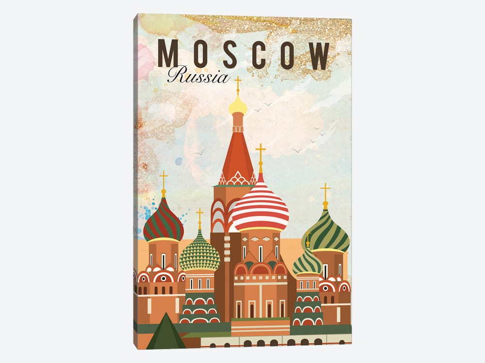 Moscow Travel Poster by Natalie Ryan 1-piece Art Print