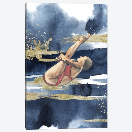 Dive Girl Poise Canvas Print #NRY23} by Natalie Ryan Canvas Art Print