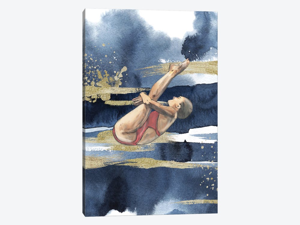 Dive Girl Poise by Natalie Ryan 1-piece Canvas Art Print
