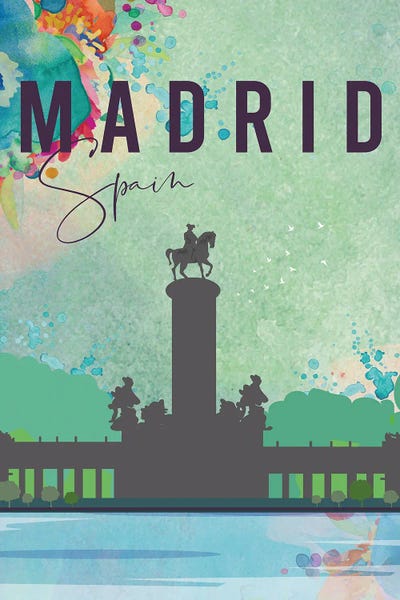 Community Of Madrid: Madrid Travel Poster by Natalie Ryan
