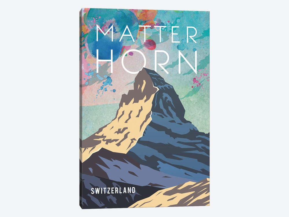 Matterhorn Travel Poster by Natalie Ryan 1-piece Art Print