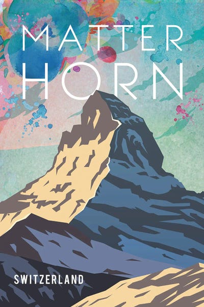 Typography: Matterhorn Travel Poster by Natalie Ryan