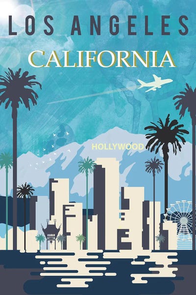 Natalie Ryan: Los Angeles Travel Poster by Natalie Ryan
