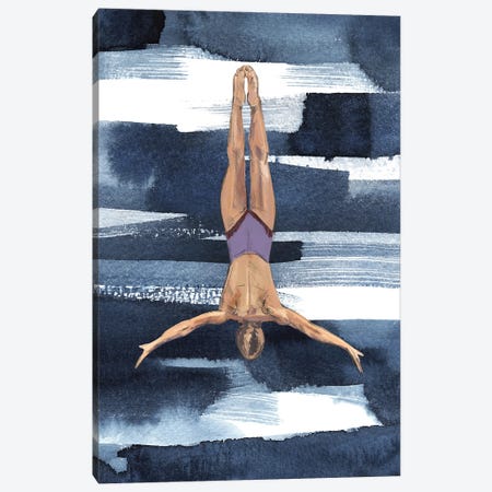Diving Girl, Soar Canvas Print #NRY2} by Natalie Ryan Canvas Artwork