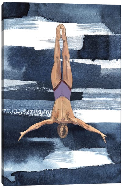 Diving Girl, Soar Canvas Art Print - Natalie Ryan
