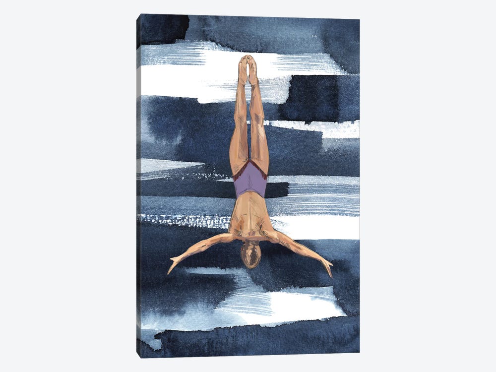 Diving Girl, Soar by Natalie Ryan 1-piece Canvas Art Print