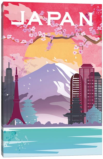 Japan Travel Poster Canvas Art Print - Natalie Ryan