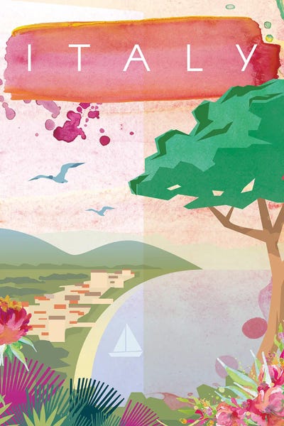 Italy Travel Poster by Natalie Ryan canvas print