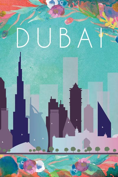 United Arab Emirates: Dubai Travel Poster by Natalie Ryan