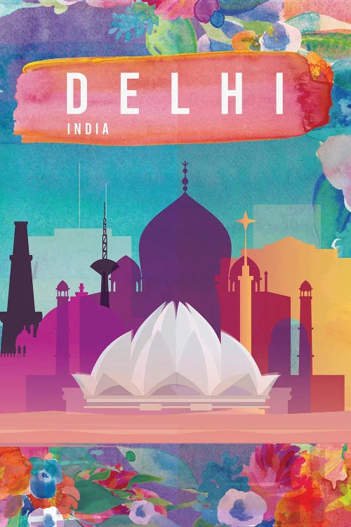 Delhi Travel Poster