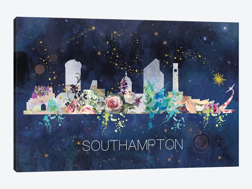 Southampton Skyline by Natalie Ryan 1-piece Canvas Print