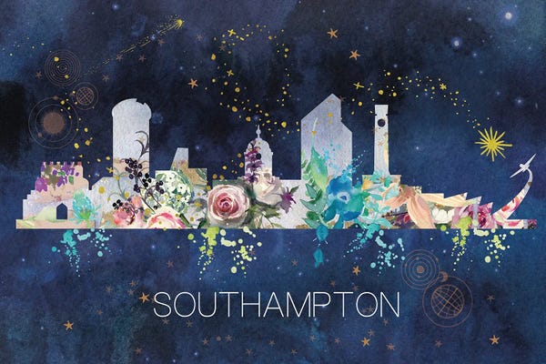 Natalie Ryan: Southampton Skyline by Natalie Ryan