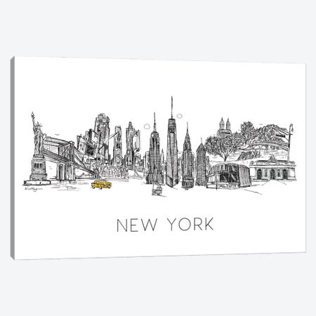 New York Skyline Canvas Print #NRY47} by Natalie Ryan Canvas Art