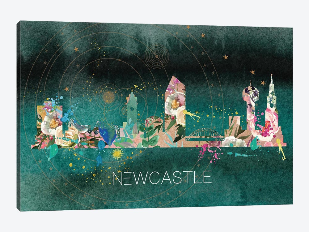 Newcastle Skyline by Natalie Ryan 1-piece Canvas Art
