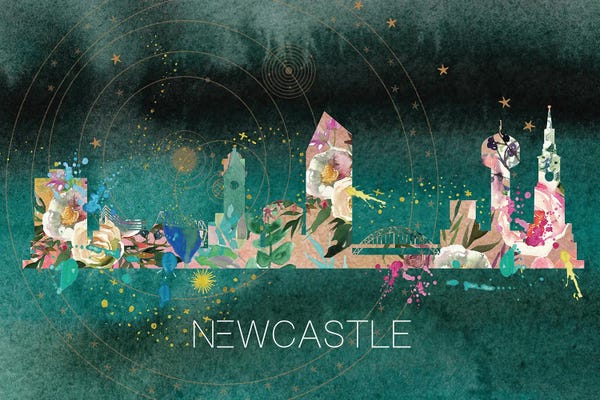Natalie Ryan: Newcastle Skyline by Natalie Ryan