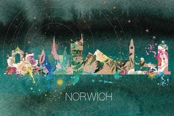 Natalie Ryan: Norwich Skyline by Natalie Ryan