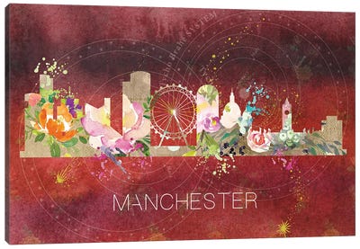 Manchester Skyline Canvas Art Print - Manchester