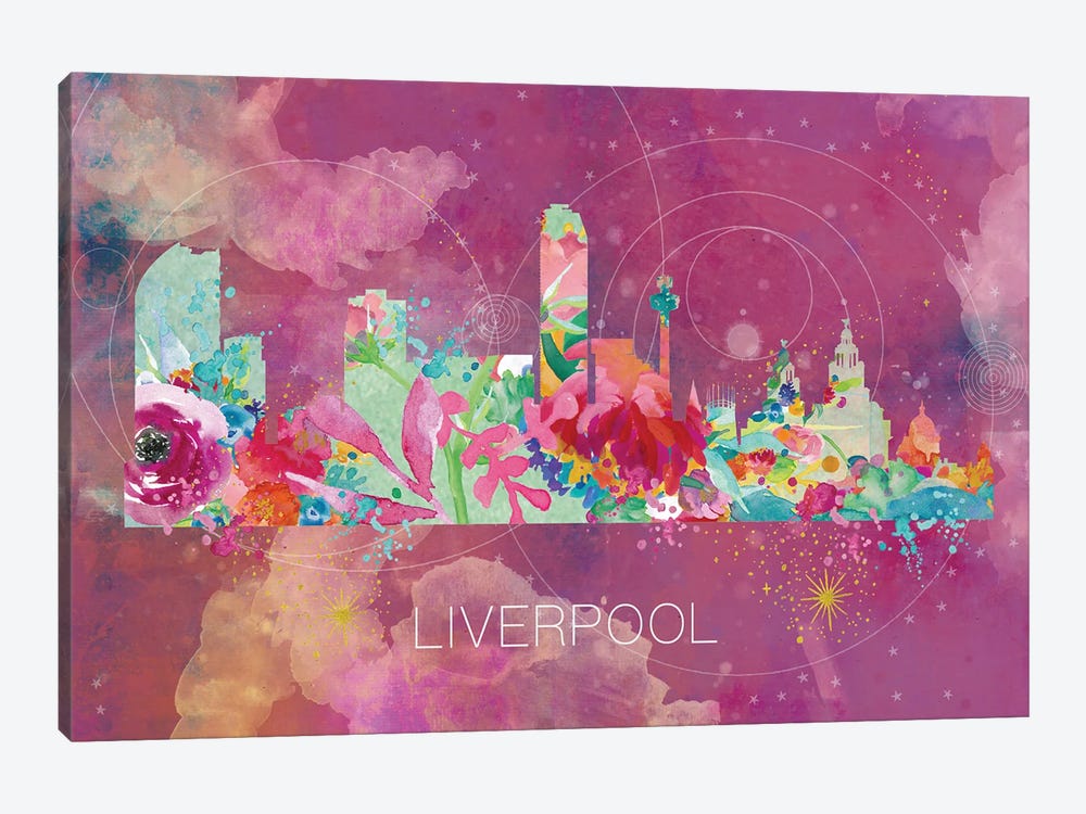 Liverpool Skyline by Natalie Ryan 1-piece Canvas Artwork