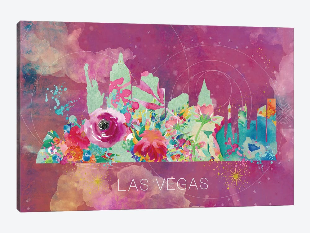 Vegas Skyline by Natalie Ryan 1-piece Canvas Print