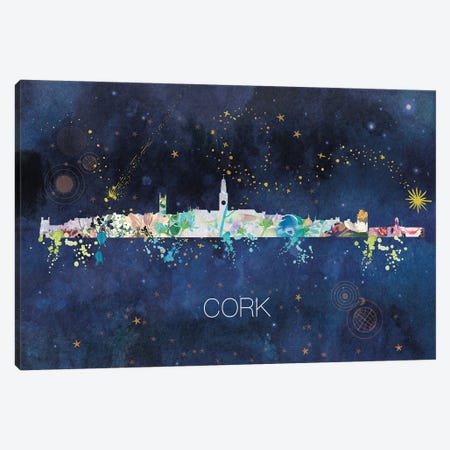 Cork Skyline Canvas Print #NRY56} by Natalie Ryan Art Print