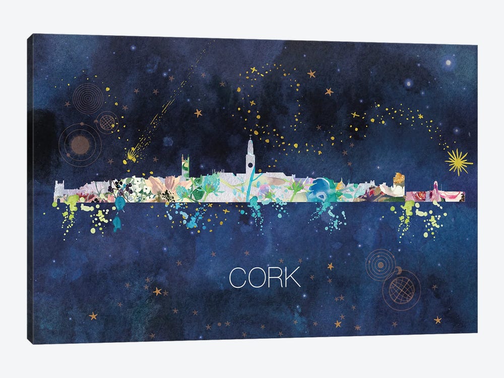 Cork Skyline by Natalie Ryan 1-piece Canvas Print