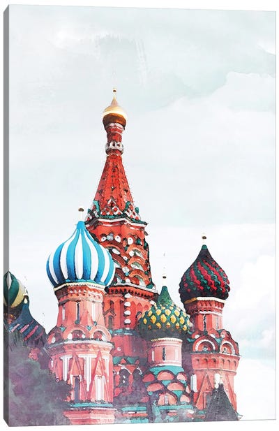 Russia Travel Poster Canvas Art Print - Moscow Art