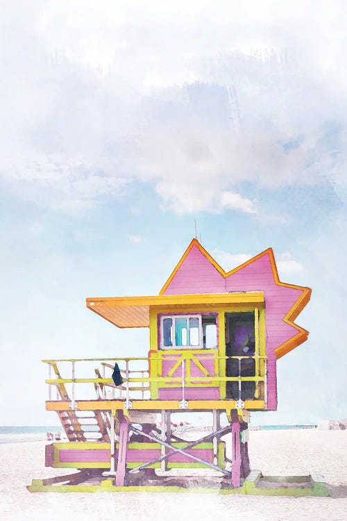 Miami Travel Poster by Natalie Ryan wall art