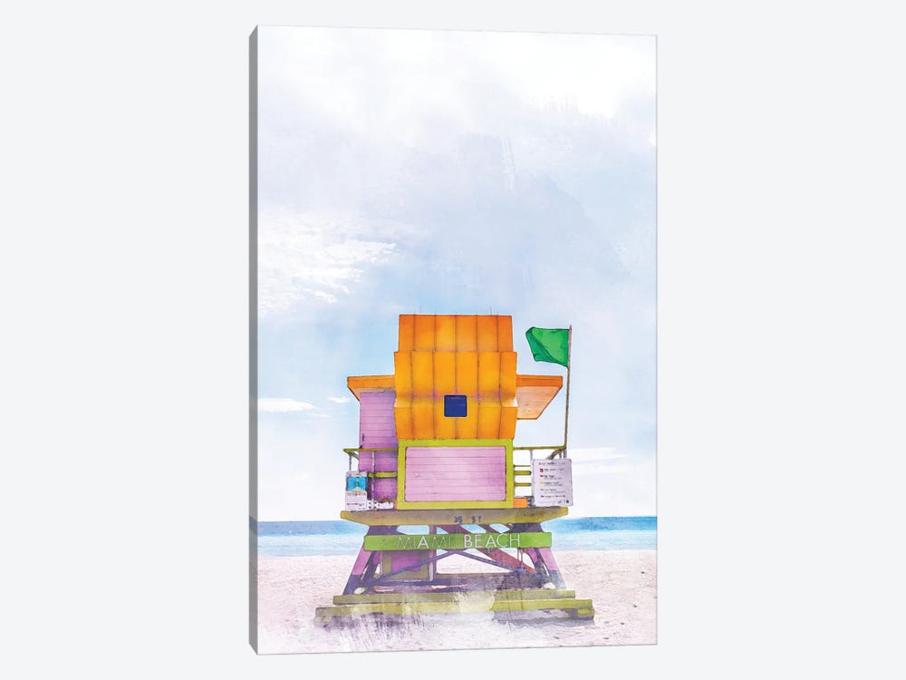 Miami Ii Travel Poster by Natalie Ryan 1-piece Canvas Art