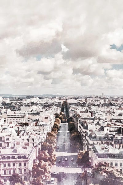 Paris City Travel Poster by Natalie Ryan framed canvas print