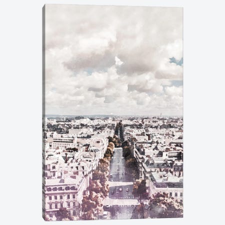 Paris City Travel Poster Canvas Print #NRY66} by Natalie Ryan Canvas Artwork