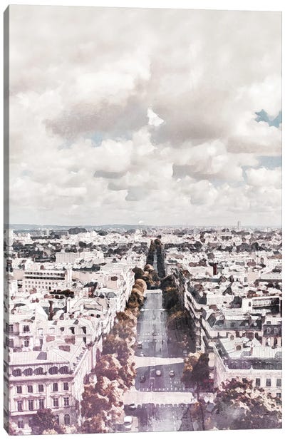 Paris City Travel Poster Canvas Art Print - Natalie Ryan
