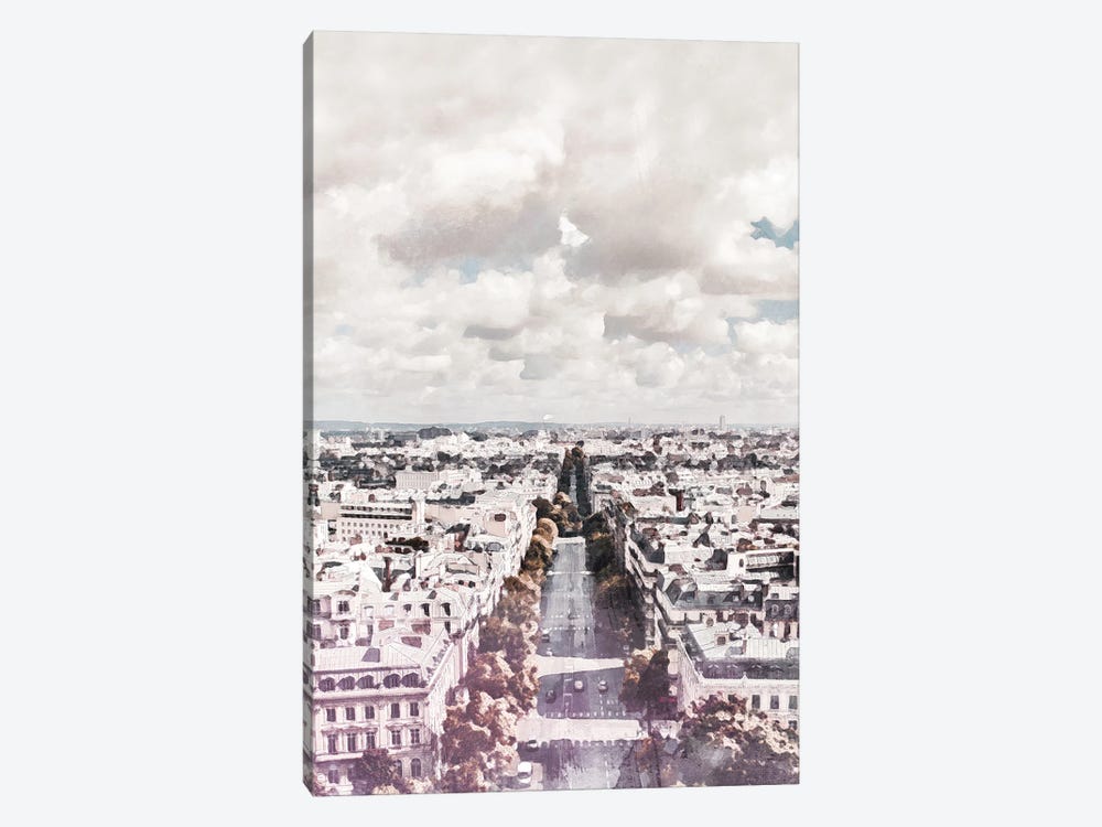 Paris City Travel Poster by Natalie Ryan 1-piece Canvas Wall Art