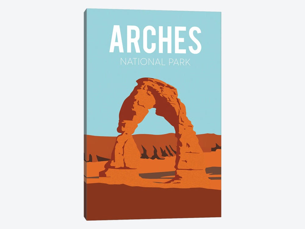 Arches Travel Poster by Natalie Ryan 1-piece Canvas Artwork