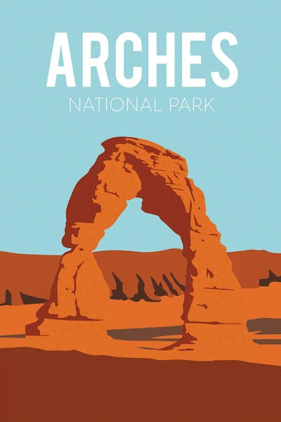 Delicate Arch: Arches Travel Poster by Natalie Ryan