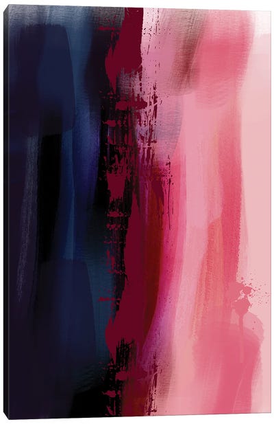 Blue And Pink Abstract Canvas Art Print - Natalie Ryan