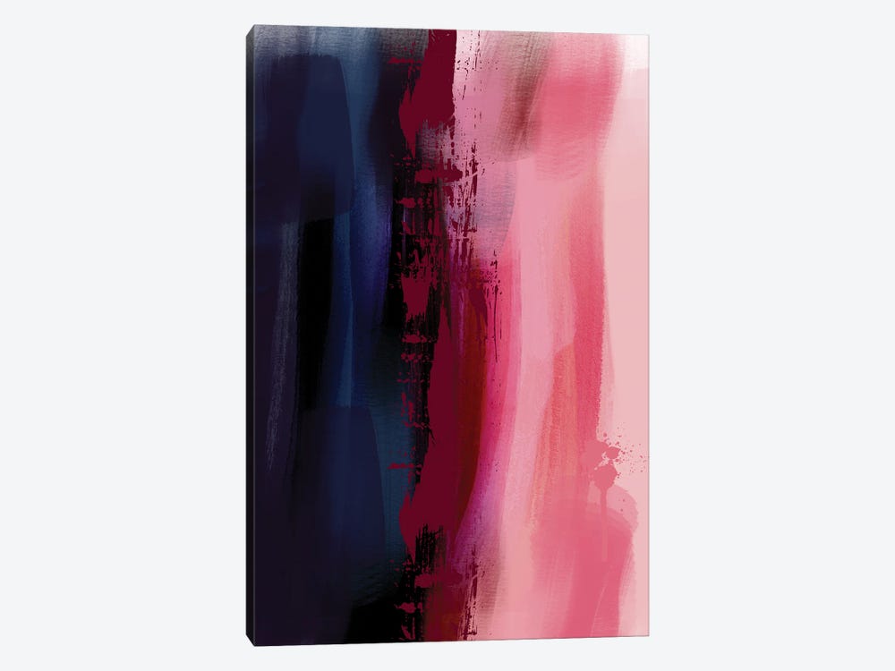 Blue And Pink Abstract by Natalie Ryan 1-piece Canvas Artwork