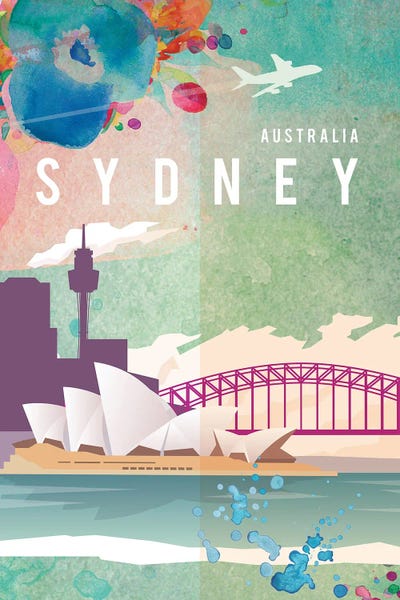 Natalie Ryan: Sydney Travel Poster by Natalie Ryan