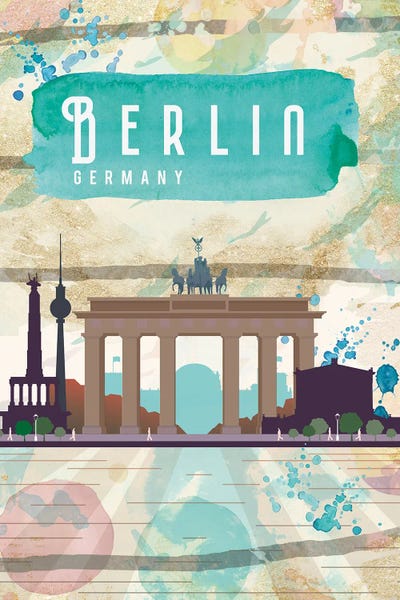 Natalie Ryan: Berlin Travel Poster by Natalie Ryan