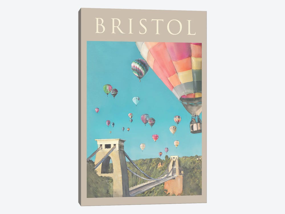 Bristol Travel Poster by Natalie Ryan 1-piece Canvas Artwork
