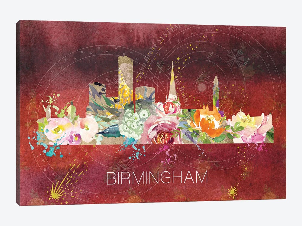 Birmingham Skyline by Natalie Ryan 1-piece Canvas Art