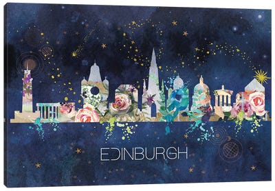 Edinburgh Skyline Canvas Art Print - Natalie Ryan
